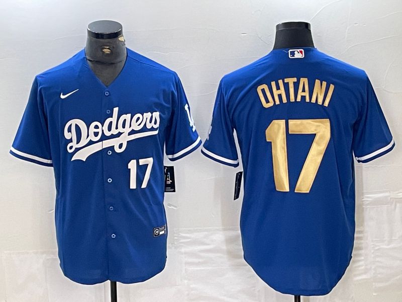 Men Los Angeles Dodgers #17 Ohtani Blue Nike Game MLB Jersey style 13